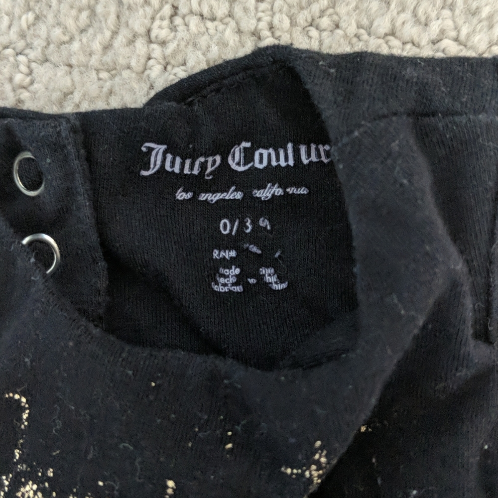 Juicy Couture Baby Black & Gold Polka Dot Outfit - Picture 3 of 9